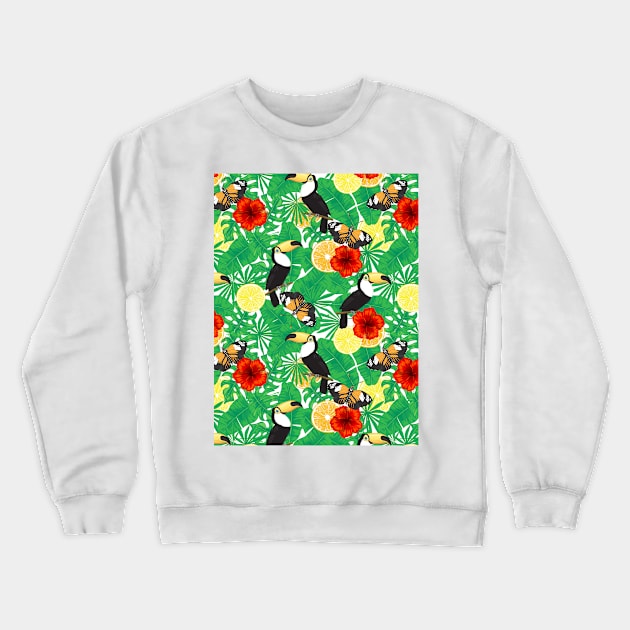 Tropical garden Crewneck Sweatshirt by katerinamk